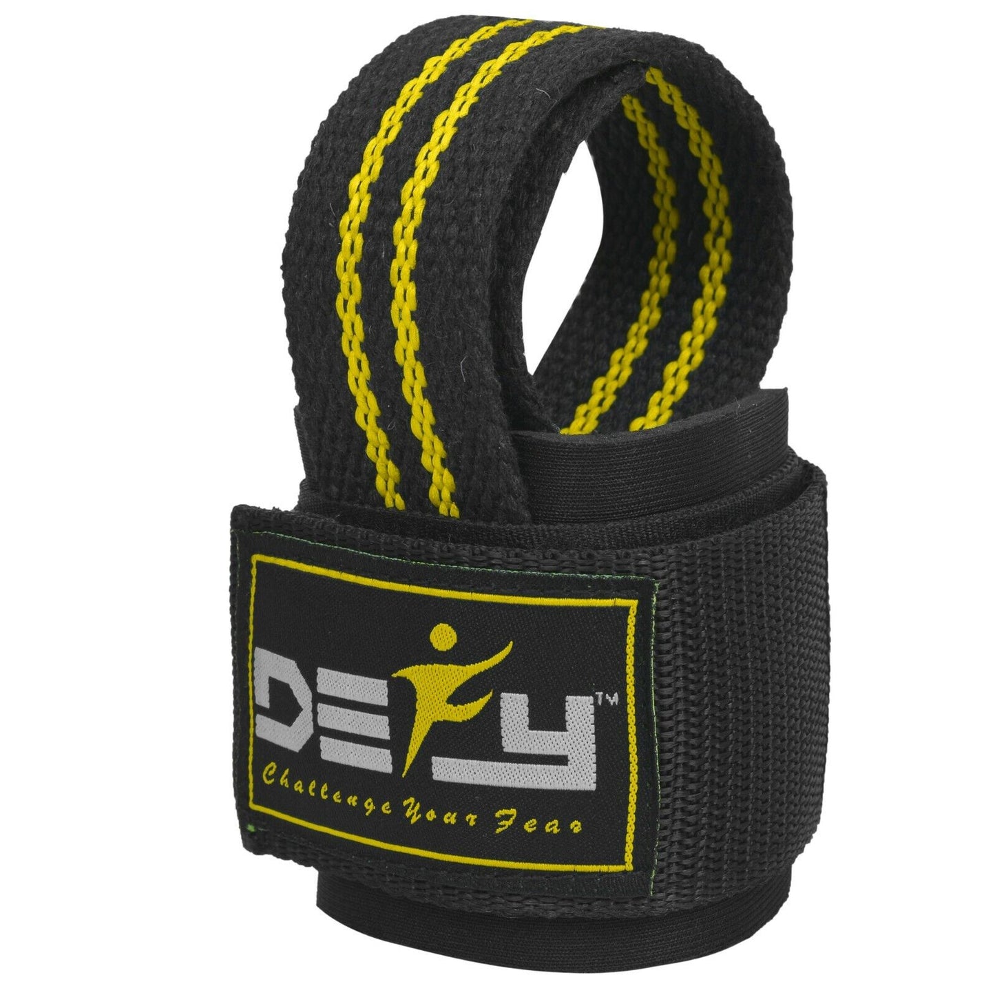 DEFY SPORTS™ Weight Lifting Gym Power Straps Grip Gloves Training Wrist Support
